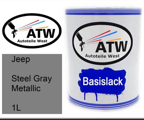 Jeep, Steel Gray Metallic, 1L: 1L Lackdose, von ATW Autoteile West.